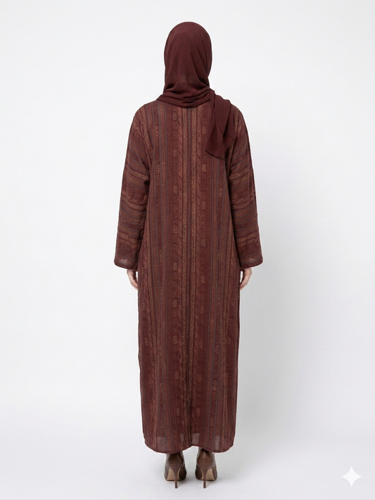 Crimson Heritage Cotton Elegant Printed Abaya