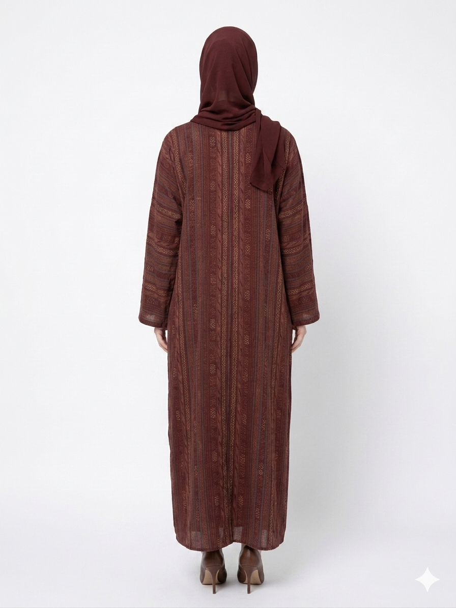 Crimson Heritage Cotton Elegant Printed Abaya