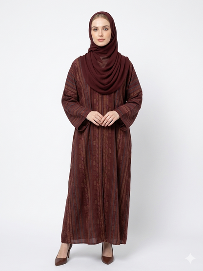 Crimson Heritage Cotton Elegant Printed Abaya